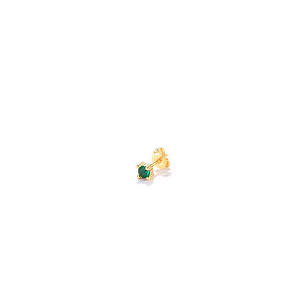 Green 2mm Round Cz Single Stud - Moonlust Australia