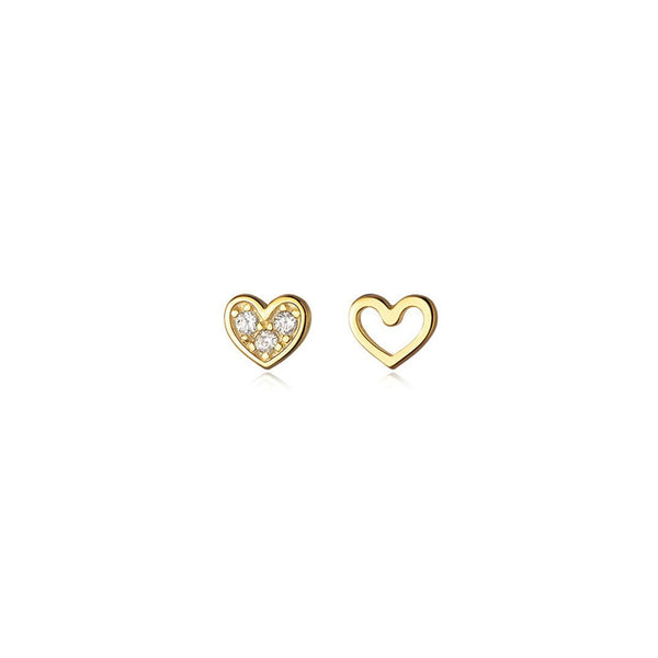 Heart Czs Stud Earrings