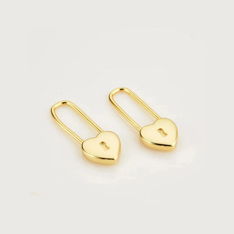 Heart Padlock Earrings