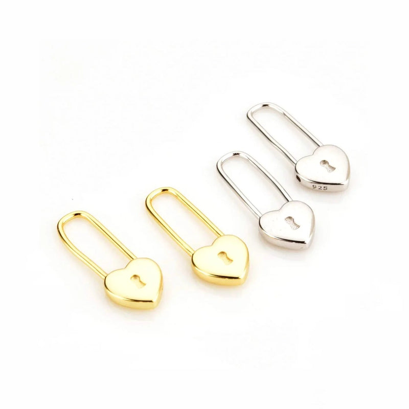 Heart Padlock Earrings