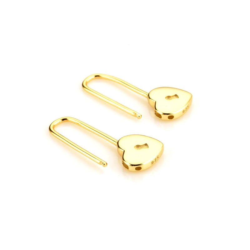 Heart Padlock Earrings