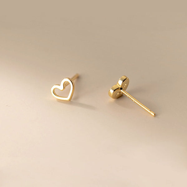 Heart Czs Stud Earrings