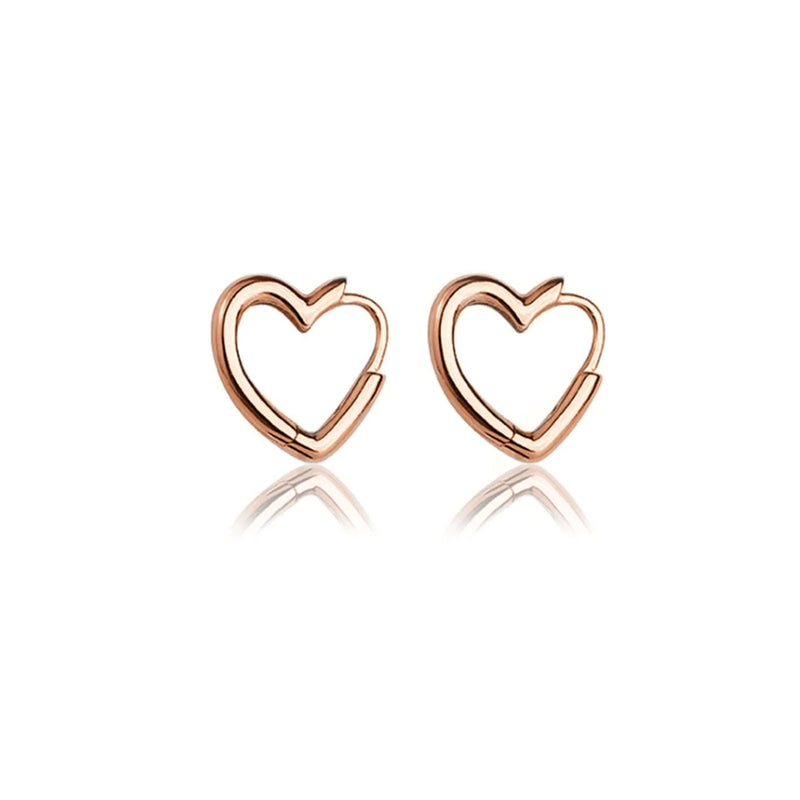 Heart Huggie Earrings