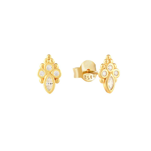 Tiny Motif Stud Earrings