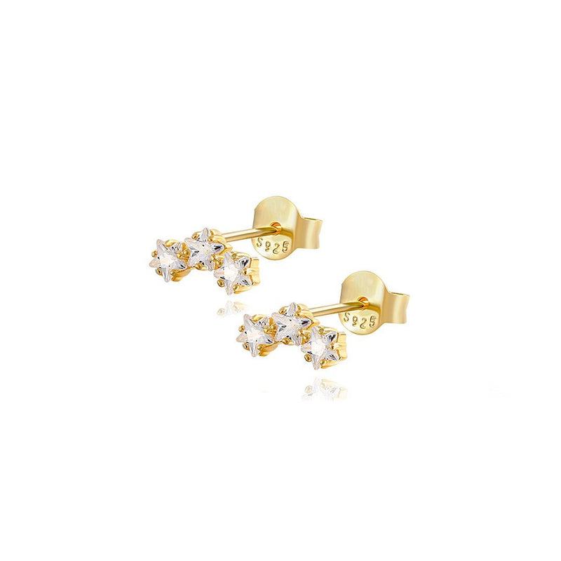 Trio Stars Stud Earrings