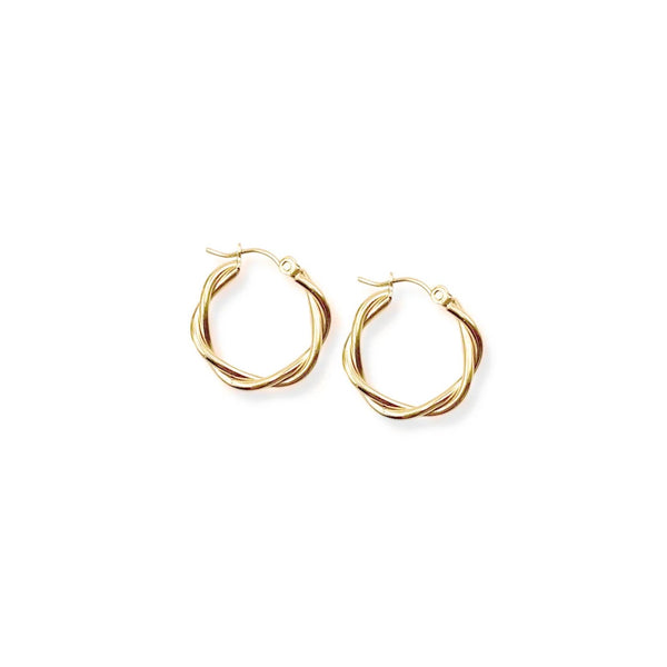 Twisted Tube Hoop Earrings