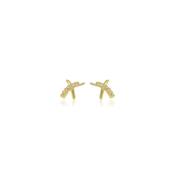 X Pave Stud Earrings